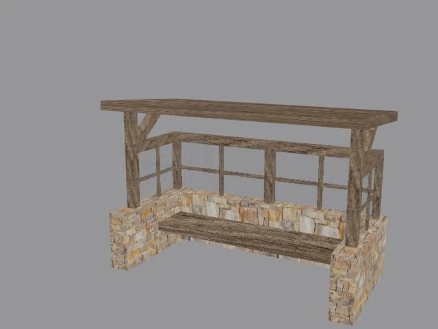 bench bus bench 3D Model .c4d .max .obj .3ds .fbx .stl .blend 