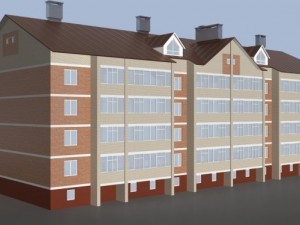 4 storey building Modello 3D
