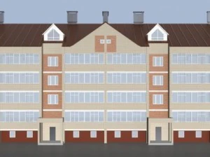 4 storey building 3D Model