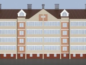 4 storey building 3D Model