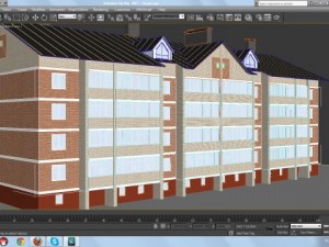 4 storey building Modelo 3D