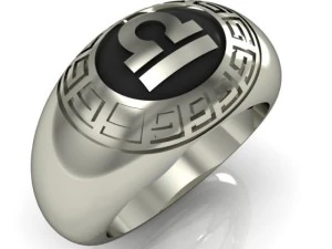 anello smaltato Modello 3D