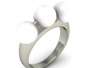 ring with pearls 3D Model