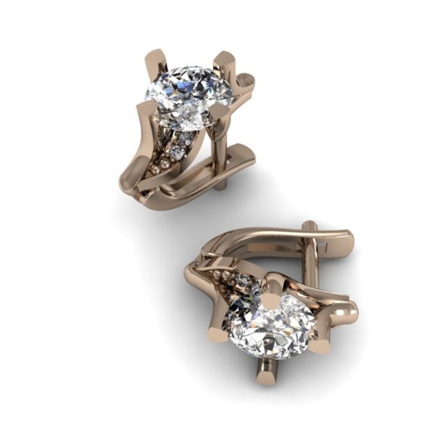 earring 2 3D Модель .c4d .max .obj .3ds .fbx .stl .blend 