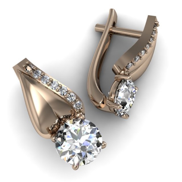 earring 6 3D Модель .c4d .max .obj .3ds .fbx .stl .blend