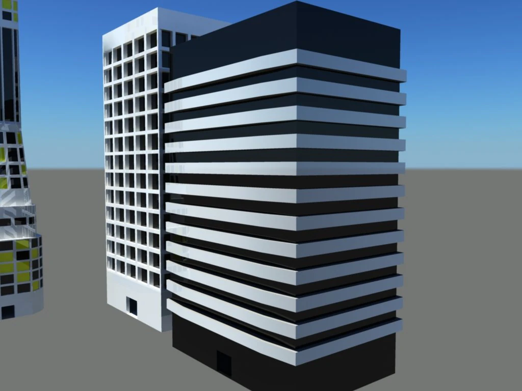 3 建物パック 3Dモデル .c4d .max .obj .3ds .fbx .stl .blend 