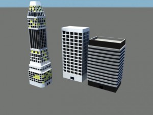 3 building pack 3D 모델