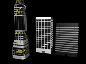 3 building pack 3D 모델