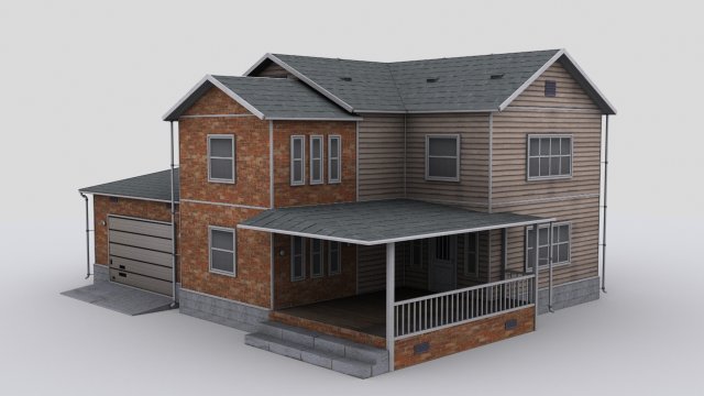 two story house Modèle 3D .c4d .max .obj .3ds .fbx .stl .blend 