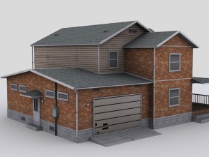 two story house Modèle 3D