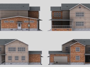 two story house Modèle 3D