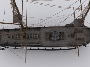 sailboat brig Modello 3D