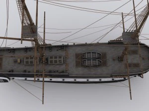 sailboat brig 3D Model