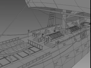 sailboat brig 3D Model