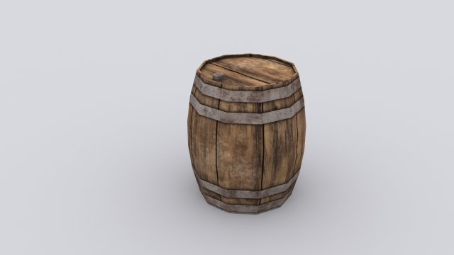 wooden barrel Modelo 3D .c4d .max .obj .3ds .fbx .stl .blend 