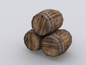 wooden barrel Modelo 3D