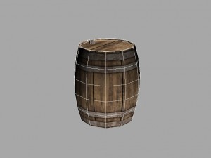wooden barrel Modelo 3D