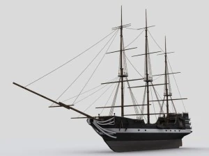 żaglowiec Model 3D