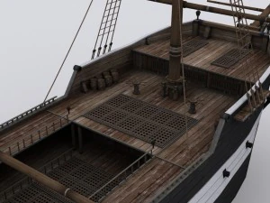 żaglowiec Model 3D