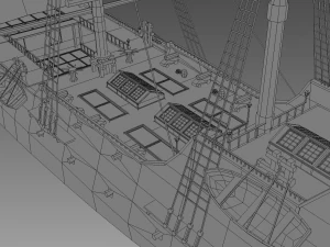 żaglowiec Model 3D