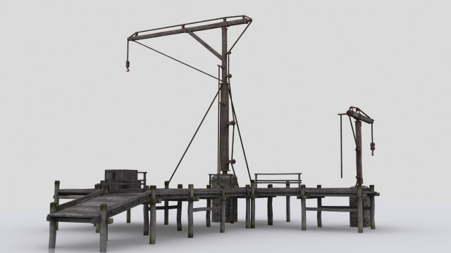 wharf 3D-Modell .c4d .max .obj .3ds .fbx .stl .blend 
