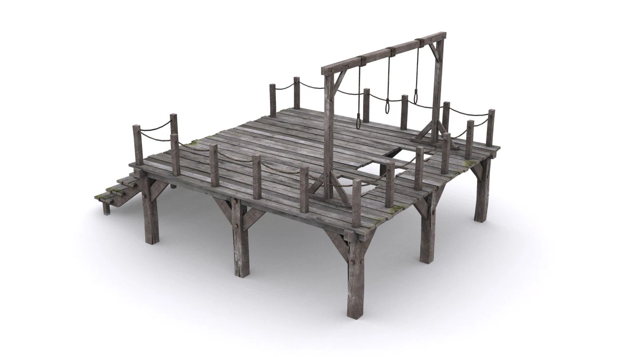 gallows 3D Model .c4d .max .obj .3ds .fbx .stl .blend 