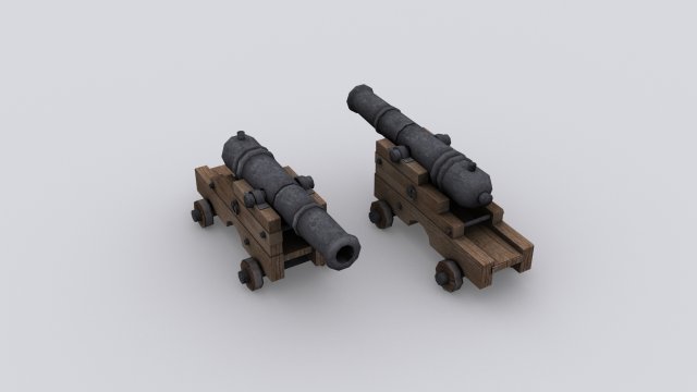 cannon 3D मॉडल .c4d .max .obj .3ds .fbx .stl .blend 