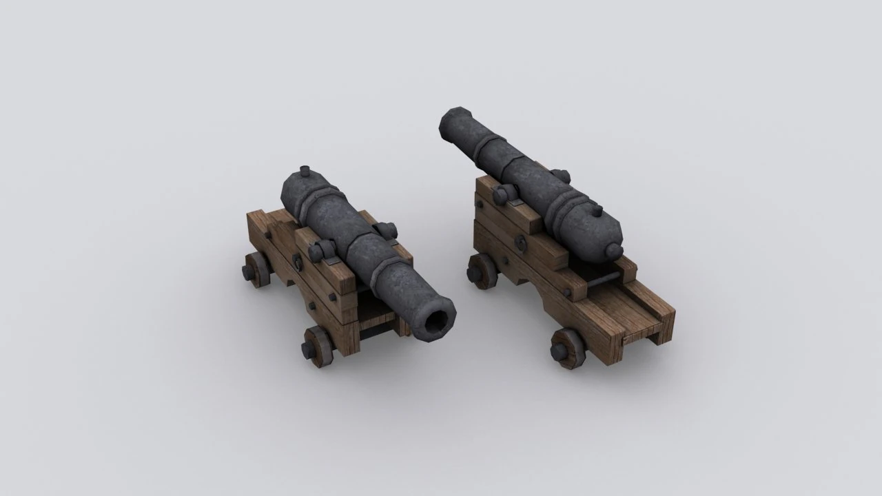 cannon 3D Model .c4d .max .obj .3ds .fbx .stl .blend 
