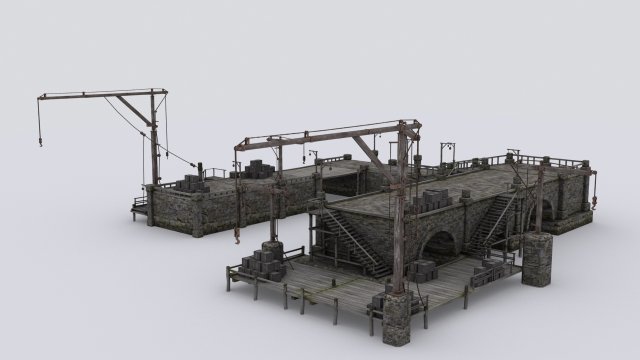 wharf Modèle 3D .c4d .max .obj .3ds .fbx .stl .blend 