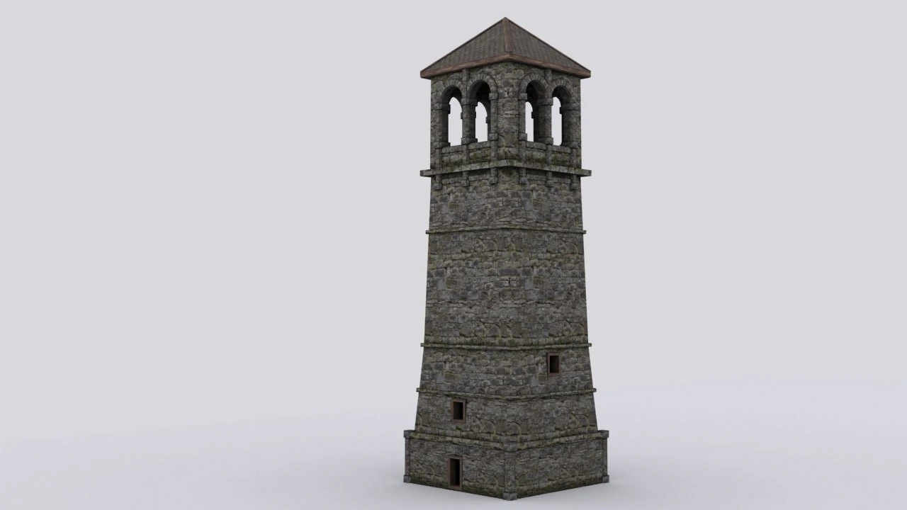 tower lighthouse 3D Model .c4d .max .obj .3ds .fbx .stl .blend 