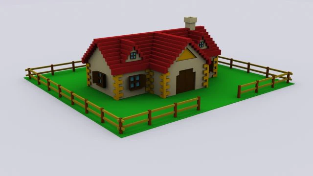 房子 3D 模型 .c4d .max .obj .3ds .fbx .stl .blend 