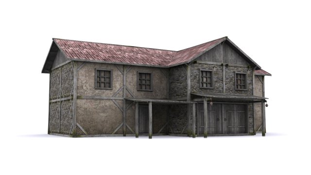 big house 3D मॉडल .c4d .max .obj .3ds .fbx .stl .blend 