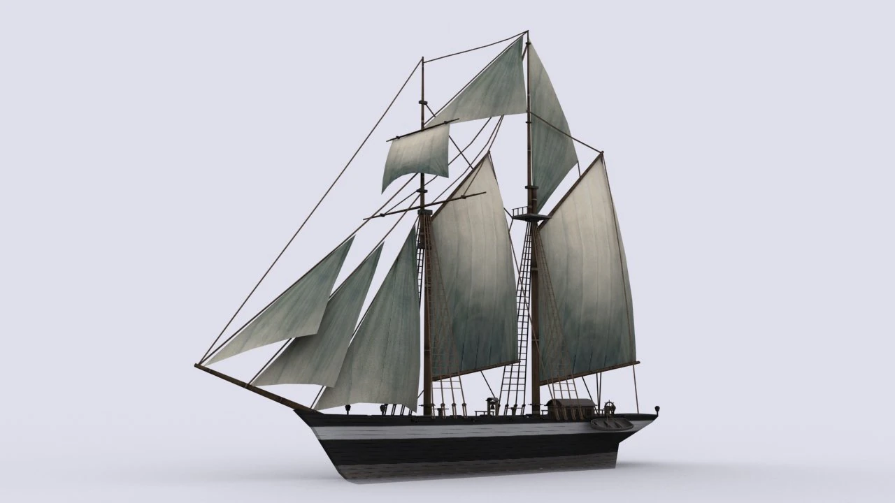 escuna Modelo 3D .c4d .max .obj .3ds .fbx .stl .blend