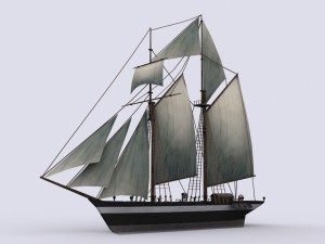 schooner 3D Model