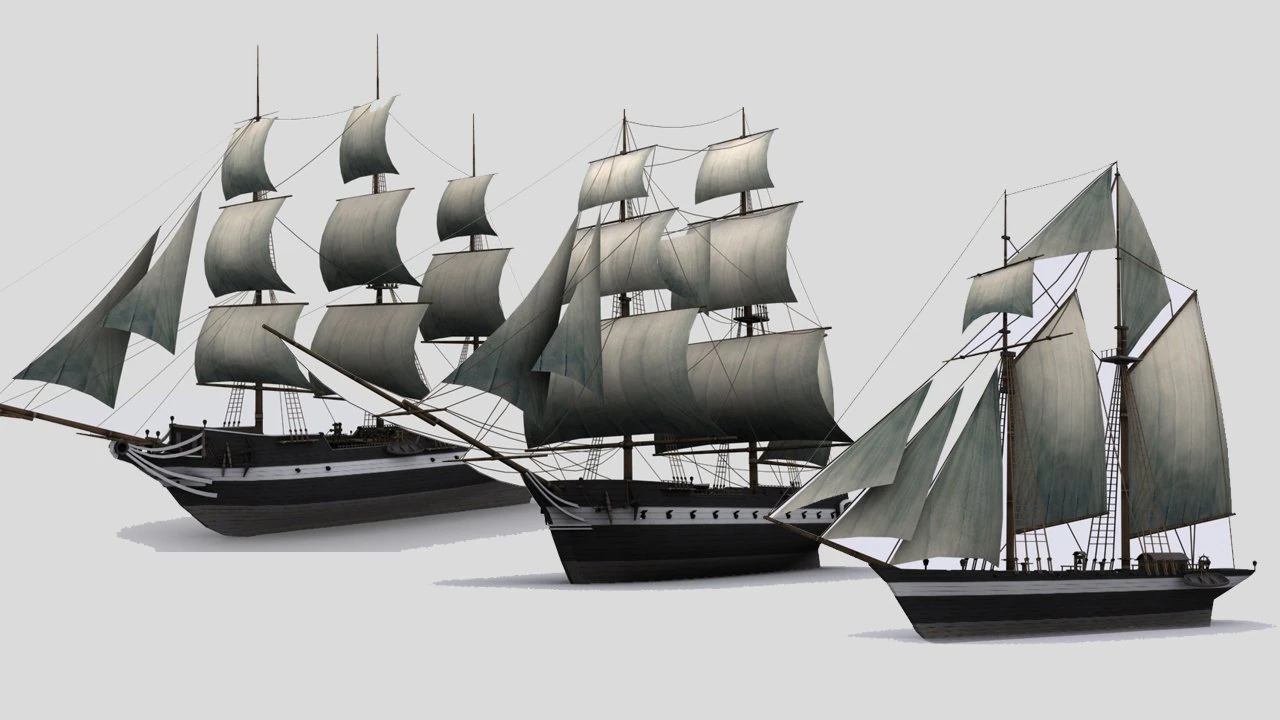 sailboats 3D Model .c4d .max .obj .3ds .fbx .stl .blend 