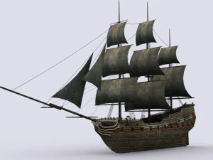 old sailing warship 3D Model