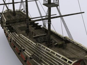 old sailing warship 3D Model