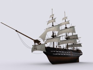 sailing warship 3D Model