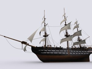 sailing warship 3Dモデル
