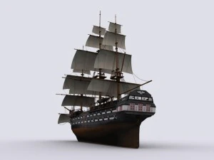 sailing warship 3D Model