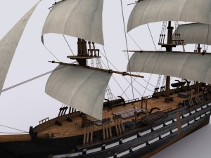 sailing warship 3Dモデル