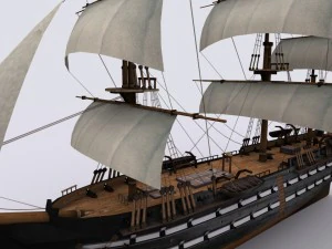 sailing warship 3D Model