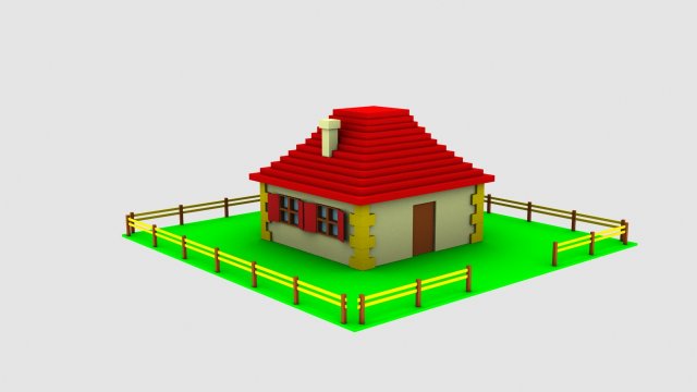 hous Modèle 3D .c4d .max .obj .3ds .fbx .stl .blend 