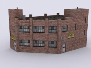 five brick houses 3D Model