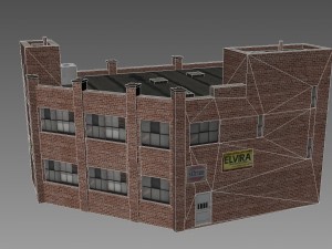 five brick houses Model 3D