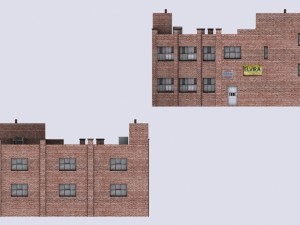 five brick houses Model 3D