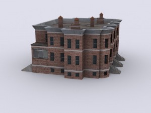five brick houses Model 3D