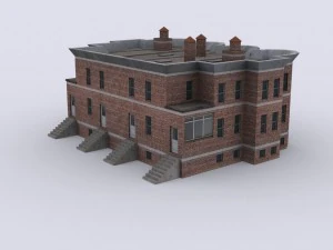 five brick houses 3D Model