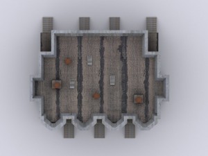 five brick houses Model 3D