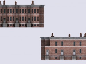 five brick houses Model 3D